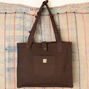 Upcycled handmade carhartt canvas tote bag